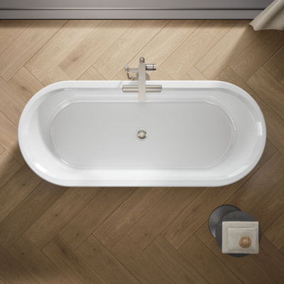 Kohler Evok 66 In. X 30 In. Freestanding Bath With Center Toe-Tap